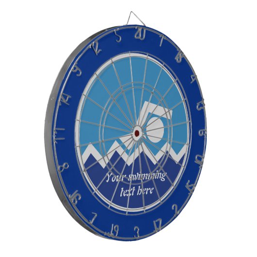 Schwimmgeschenke, Schwimmer auf einem blauen Kreis Dartscheibe (Vorderseite Links)