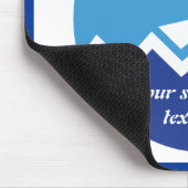 Schwimmgeschenke, Schwimmer auf einem blauen Kreis Mousepad (Ecke)