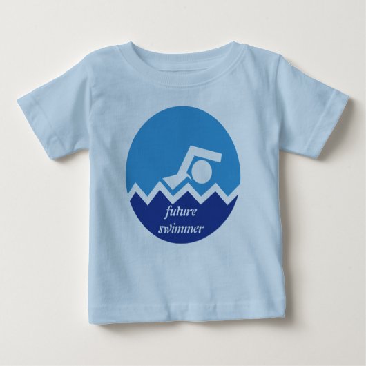 Schwimmgeschenke, zukünftige Schwimmer-Sitte Baby T-shirt (Vorderseite)