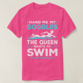 Schwimmgoogles schwimmen schwimmen T-Shirt (Design vorne)