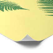 Schwimmgrüne Blätter Stilvolles Abstraktes Poster (Ecke)
