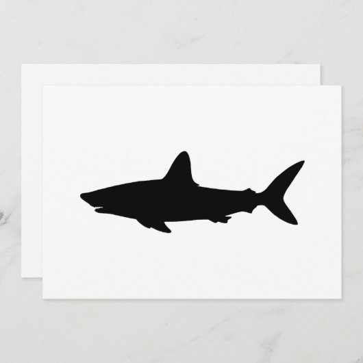 Schwimmhai Einladung (Vorne/Hinten)