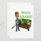 Schwimmhai Einladung (Vorne/Hinten)