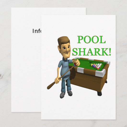 Schwimmhai Einladung (Vorne/Hinten)