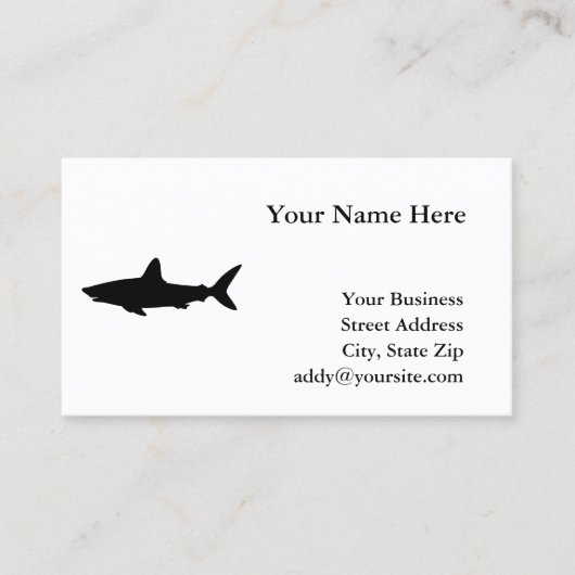 Schwimmhai Visitenkarte (Vorderseite)