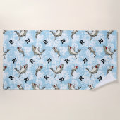 Schwimmhaie, Monogramm hinzufügen Strandtuch (Vorderseite)