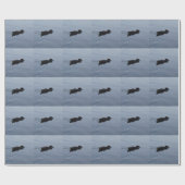 Schwimmhalle am See, Natur Bird Blauer Wildlife Geschenkpapier (Flach)