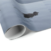Schwimmhalle am See, Natur Bird Blauer Wildlife Geschenkpapier (Rolleneckpunkt)