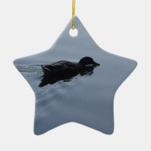 Schwimmhalle am See, Natur Bird Blauer Wildlife Keramikornament