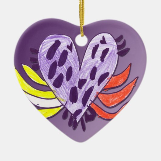 Schwimmherz Keramikornament (Vorne)