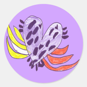 Schwimmherz Runder Aufkleber