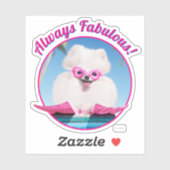 Schwimmhund in Schwimmern Aufkleber (Blatt)