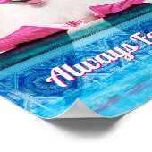 Schwimmhund in Schwimmern Poster (Ecke)