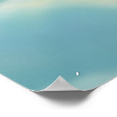 Schwimminsel mit Bäumen und Wasserfällen - Surreal Poster (Ecke)