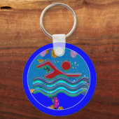 SCHWIMMKAMPION: COOLE MINIMEN IN WARMEN ZEITEN SCHLÜSSELANHÄNGER (Vorderseite)