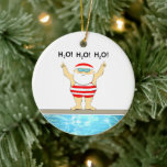 Schwimmkollektiv Keramik Ornament<br><div class="desc">Kreatives Schwimmen Weihnachts-Schmuckgeschenk mit Weihnachtsschwimmer und lustiger Linie.</div>