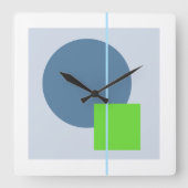 Schwimmkreis 4 quadratische wanduhr (Vorderseite)