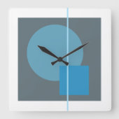 Schwimmkreis 4 quadratische wanduhr (Vorderseite)