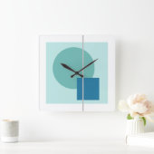 Schwimmkreis 4 quadratische wanduhr (Zuhause)