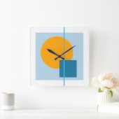 Schwimmkreis 4 quadratische wanduhr (Zuhause)