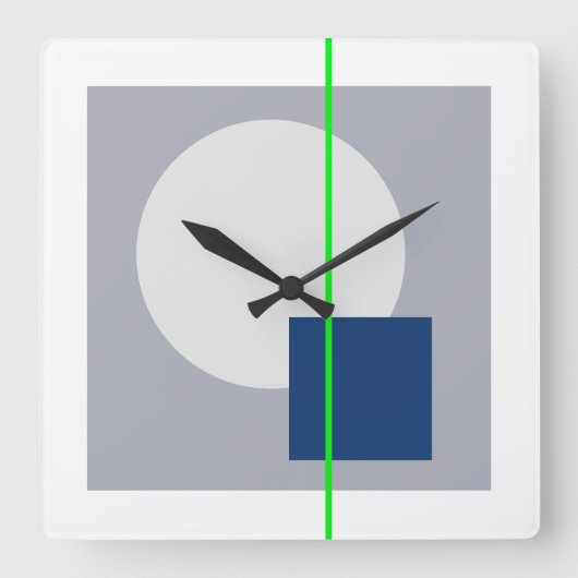 Schwimmkreis 4 quadratische wanduhr (Vorderseite)