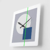 Schwimmkreis 4 quadratische wanduhr (Winkel)