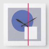 Schwimmkreis 4 quadratische wanduhr (Vorderseite)