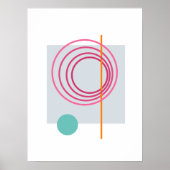 Schwimmkreis 5 Abstrakte Kunst Poster (Vorne)