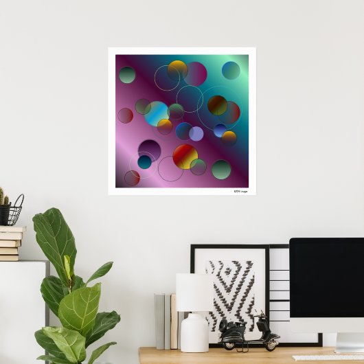 Schwimmkreise Poster (Heimbüro)