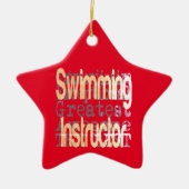 Schwimmlehrer Keramik Ornament (Vorne)