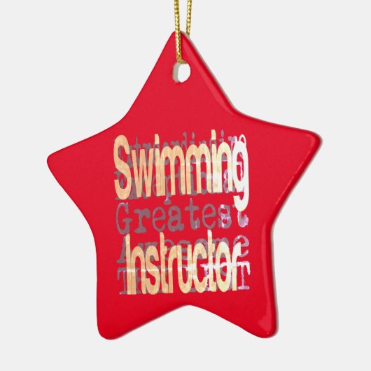 Schwimmlehrer Keramik Ornament (Links)