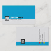 Schwimmlehrer - Personal Aqua Blue Visitenkarte (Vorne/Hinten)