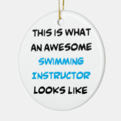 Schwimmlehrer, phantastisch keramik ornament (Links)