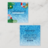 Schwimmlehrer Quadratische Visitenkarte (Vorne/Hinten)