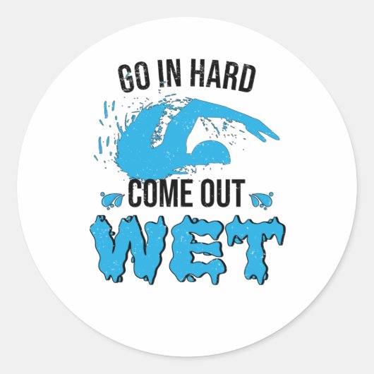 Schwimmlehrer Schwimmer Schwimmer Wasserklub Runder Aufkleber (Vorderseite)