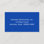 Schwimmlehrer Schwimmlehrer Schwimmlehrer Visitenkarte (Rückseite)