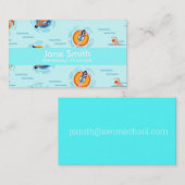 Schwimmlehrer, Schwimmtrainer, Schwimmlehrer Visitenkarte (Vorne/Hinten)