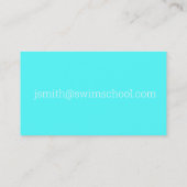 Schwimmlehrer, Schwimmtrainer, Schwimmlehrer Visitenkarte (Rückseite)