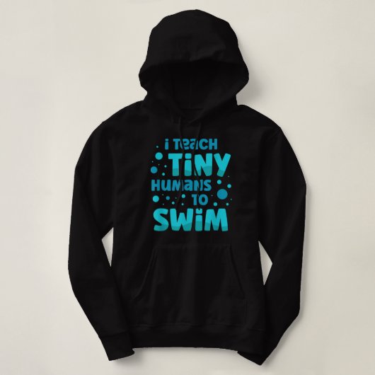 Schwimmlehrerin ich winzige Menschen beim Schwimme Hoodie (Design vorne)