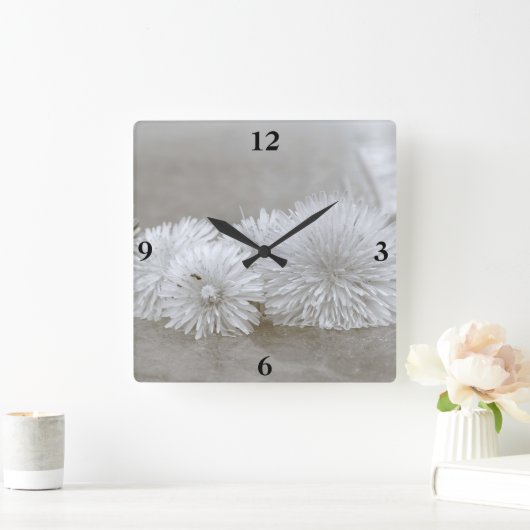 Schwimmleuchten auf der "Wasseruhr" Quadratische Wanduhr (Zuhause)