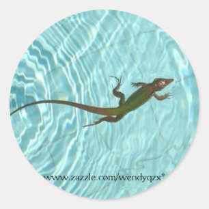 SchwimmLizard-Sticker Runder Aufkleber