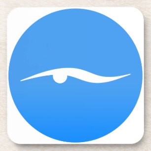 Schwimmlogo auf T - Shirt Untersetzer