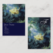 SCHWIMMMONOGRAM, blau-grün Visitenkarte (Vorne/Hinten)