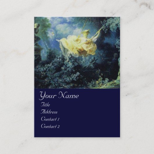 SCHWIMMMONOGRAM, blau-grün Visitenkarte (Vorderseite)