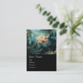 SCHWIMMMONOGRAM, grün rosa schwarz Visitenkarte (Stehend Vorderseite)