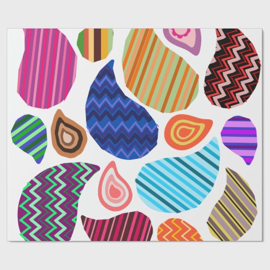 Schwimmpaisleys Geschenkpapier (Flach)