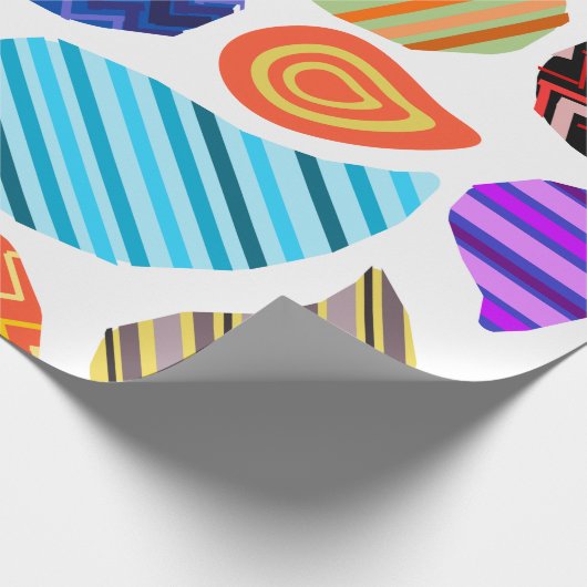 Schwimmpaisleys Geschenkpapier (Ecke)