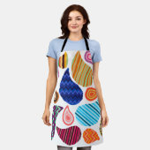 Schwimmpaisleys Schürze (Getragen)