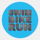 Schwimmradbahn Runder Aufkleber (Vorderseite)