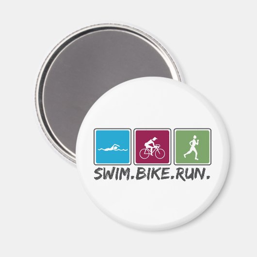Schwimmradbahn (Triathlon) Magnet (Vorderseite/Rückseite)